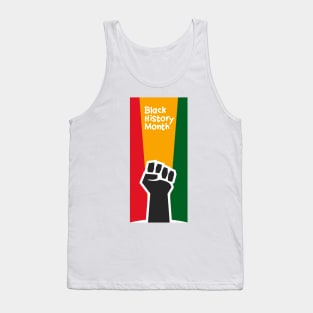 black history month with raised fist Tank Top